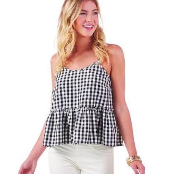 Caution To The Wind Tops - Beautiful gingham top